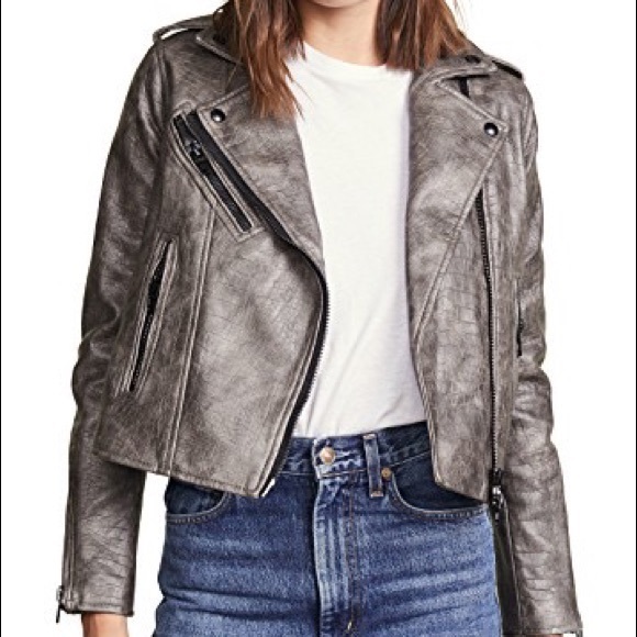 Blank NYC Jackets & Blazers - Blank NYC embossed croc vegan leather jacket